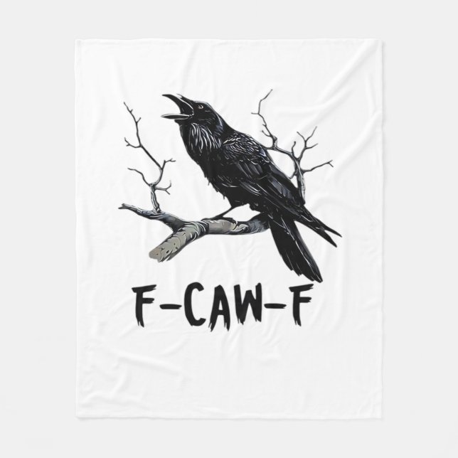 F-Caw-F Classic Minimal Clean Fleece Blanket (Front)