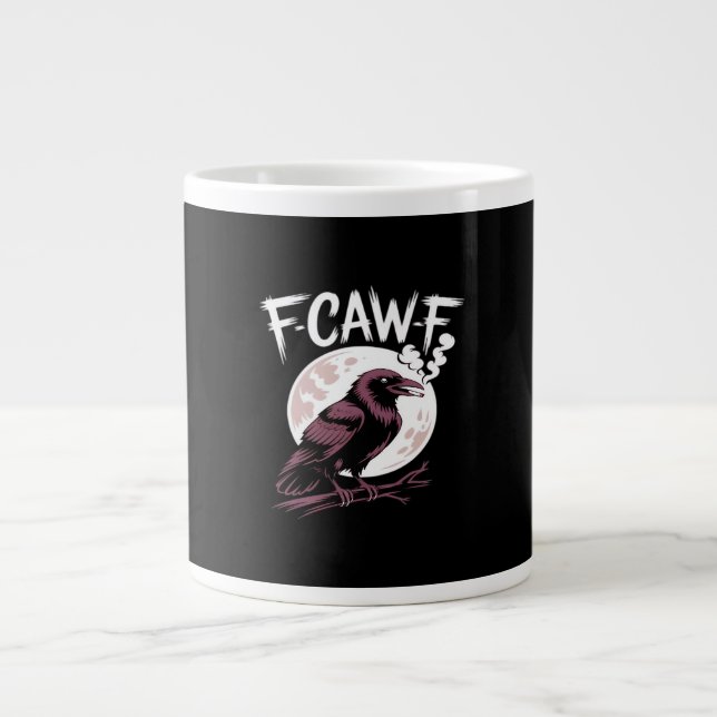 F-Caw-F Classic Minimal Clean Giant Coffee Mug (Front)