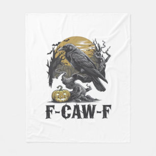 F-Caw-F Classic Minimal Design Fleece Blanket