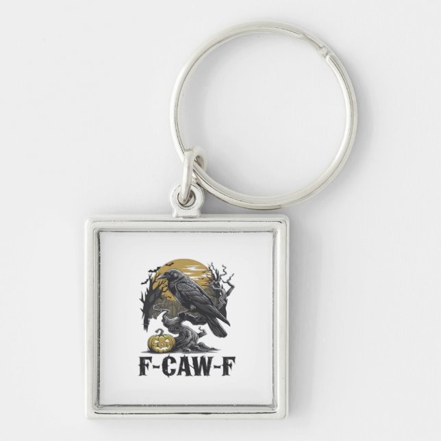 F-Caw-F Classic Minimal Design Keychain (Front)