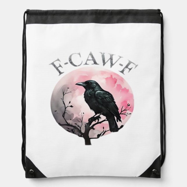F-Caw-F Classic Retro Cool Drawstring Bag (Front)