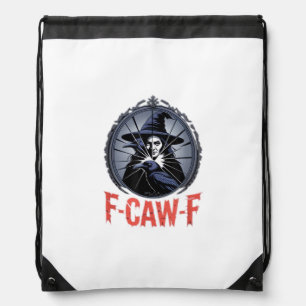F-Caw-F Classic Retro Graphic Drawstring Bag