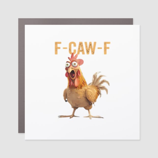 F-Caw-F Classic Retro Style Car Magnet (Front)