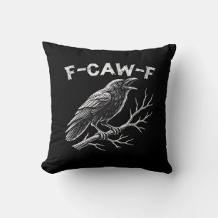 F-Caw-F Classic Retro Style Throw Pillow