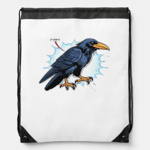 F-Caw-F Classic Simple Clean Drawstring Bag