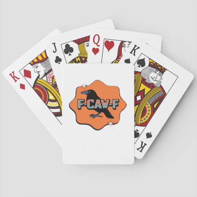 F Caw F Classic Trendy Casual Style Poker Cards (Back)
