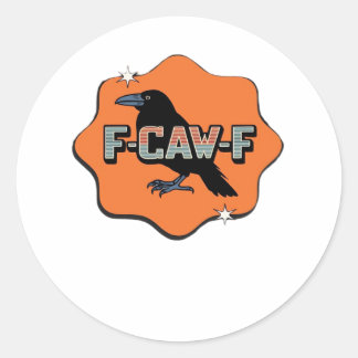 F Caw F Classic Trendy Casual Style Round Sticker