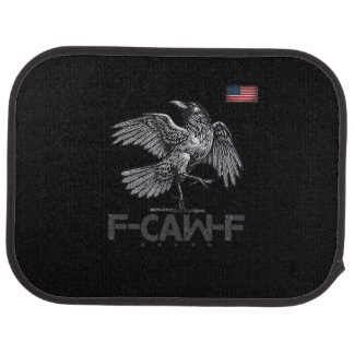 F-Caw-F Cow Funny Bird USA Vintage Flag Funny Humo Car Floor Mat