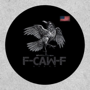 F-Caw-F Cow Funny Bird USA Vintage Flag Funny Humo Patch