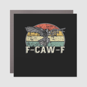 F-Caw-F Cow Funny Bird Vintage Sunset Funny Humor Car Magnet