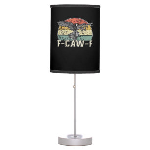 F-Caw-F Cow Funny Bird Vintage Sunset Funny Humor Table Lamp