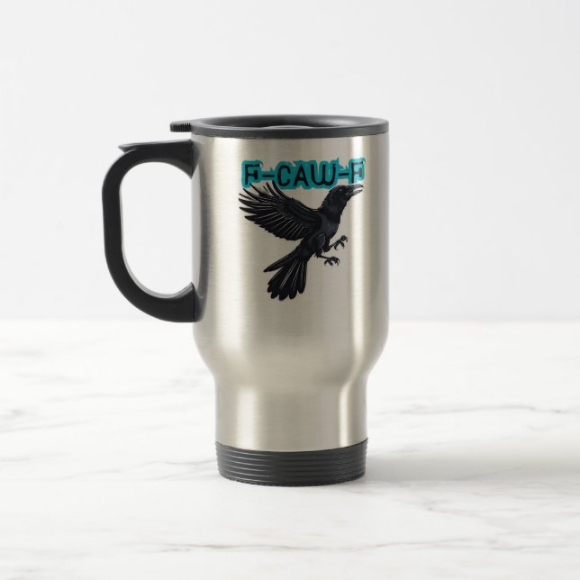 F Caw F Creative Casual Style Travel Mug (Left)