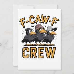 F-Caw-F Crew Funny Matching Cousins Outfit Card