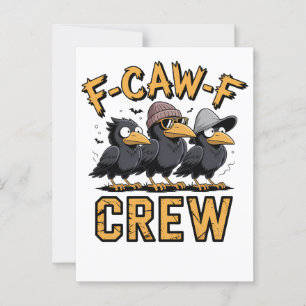 F-Caw-F Crew Funny Matching Cousins Outfit Postcard