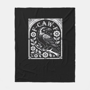 F-Caw-F Crow Aesthetic Casual Fleece Blanket