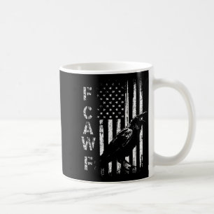 F Caw F Crow American Flag F-caw-f Nge Bird Cawing Coffee Mug