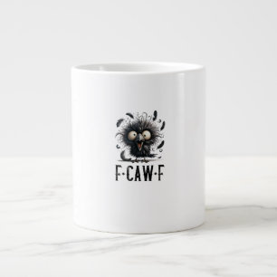 F-Caw-F Crow Bird Funny Crow F-Caw-F Tri-Blend Giant Coffee Mug