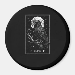 F-Caw-F Crow Card Funny Halloween Vintage Back Magnet