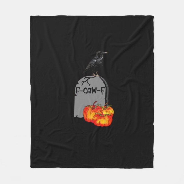 F-Caw-F Crow Classic Retro Cool Fleece Blanket (Front)