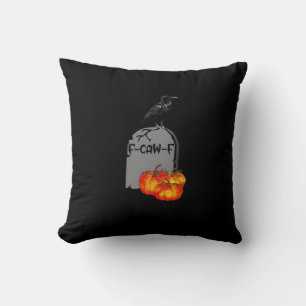 F-Caw-F Crow Classic Retro Cool Throw Pillow