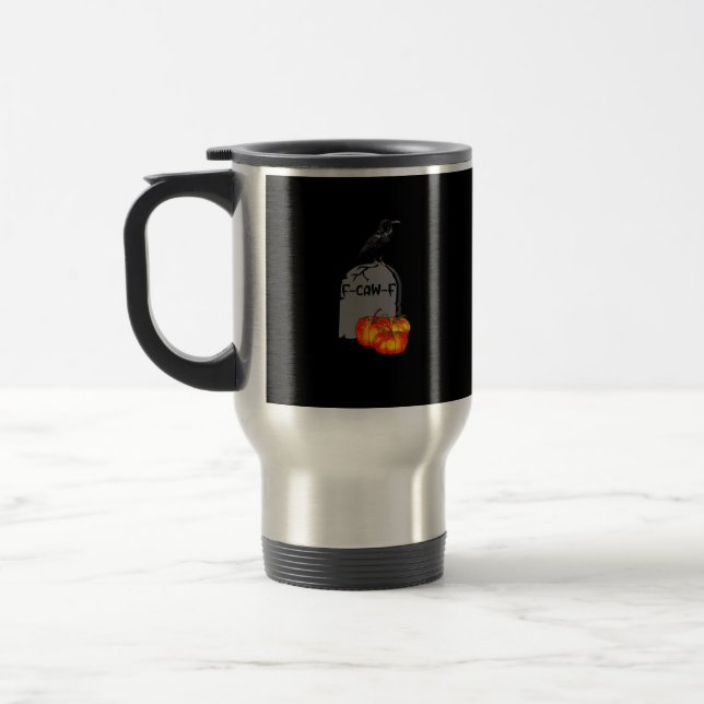 F-Caw-F Crow Classic Retro Cool Travel Mug (Left)