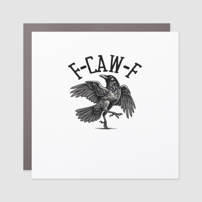 F Caw F Crow Creative Casual Car Magnet (Front)