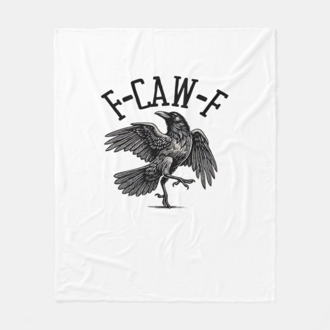 F Caw F Crow Creative Casual Fleece Blanket (Front)