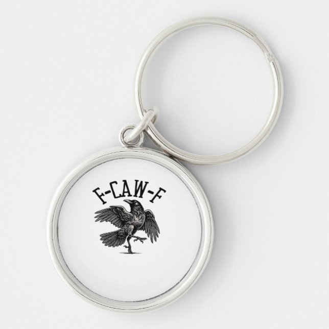 F Caw F Crow Creative Casual Keychain (Front)