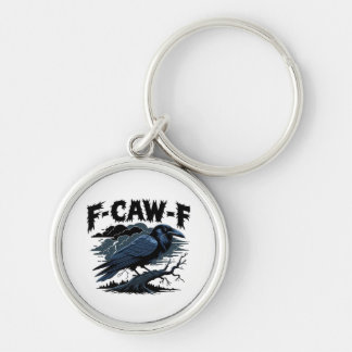 F-Caw-F Crow Essential Retro Classic Keychain