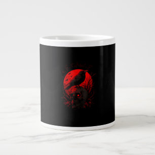F-Caw-F Crow Funny Bird Red Moon Gothic Giant Coffee Mug