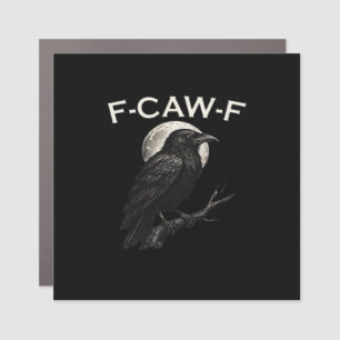 F-Caw-F Crow Funny Crow F-Caw-F Gear Vintage Graph Car Magnet