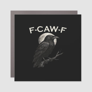 F-Caw-F Crow Funny Crow F-Caw-F Gear Vintage Graph Car Magnet