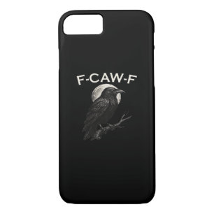 F-Caw-F Crow Funny Crow F-Caw-F Gear Vintage Graph iPhone 8/7 Case