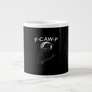 F-Caw-F Crow Funny Crow F-Caw-F Gear Vintage Graph Giant Coffee Mug