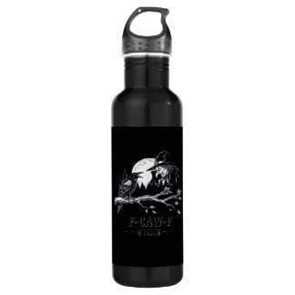 F-Caw-F Crow Halloween Witch F-Caw-F Stainless Steel Water Bottle