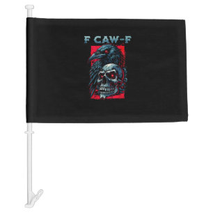 F-Caw-F Crow Humorous Graphic Car Flag