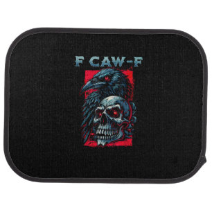 F-Caw-F Crow Humorous Graphic Car Floor Mat
