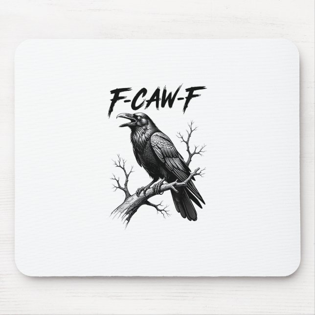 F Caw F Crow Lover Raven Meme Classic Style Mouse Pad (Front)