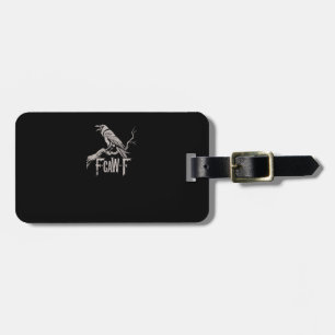 F-Caw-F Crow Pun Funny Bird Cawing Grunge Back Tri Luggage Tag