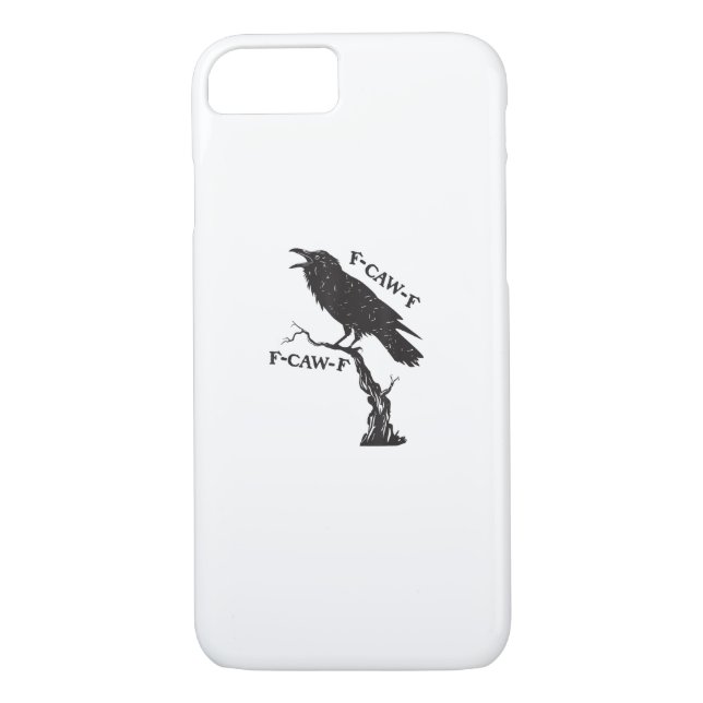 F-Caw-F Crow Pun Funny Bird Cawing Grunge Creative Case-Mate iPhone Case (Back)