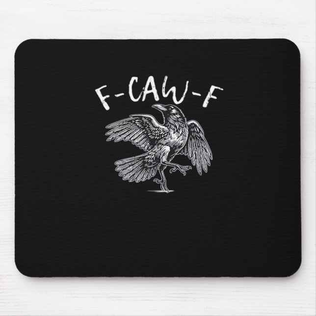 F-Caw-F Crow Retro Classic Mouse Pad (Front)