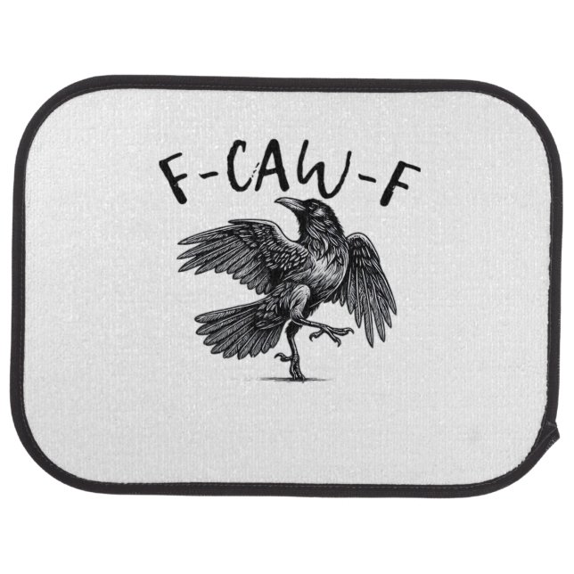 F Caw F Crow Retro Classic Style Car Floor Mat (Rear)