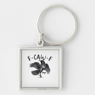 F Caw F Crow Retro Classic Style Keychain