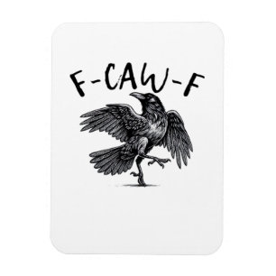 F Caw F Crow Retro Classic Style Magnet