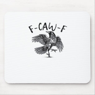 F Caw F Crow Retro Classic Style Mouse Pad