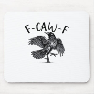 F Caw F Crow Retro Classic Style Mouse Pad