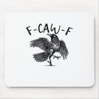 F Caw F Crow Retro Classic Style Mouse Pad
