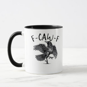F Caw F Crow Retro Classic Style Mug