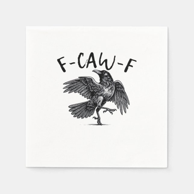 F Caw F Crow Retro Classic Style Napkins (Front)