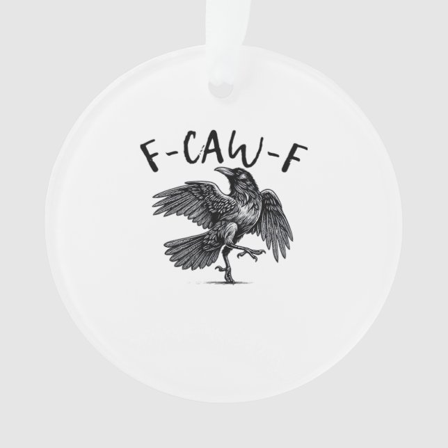 F Caw F Crow Retro Classic Style Ornament (Front)